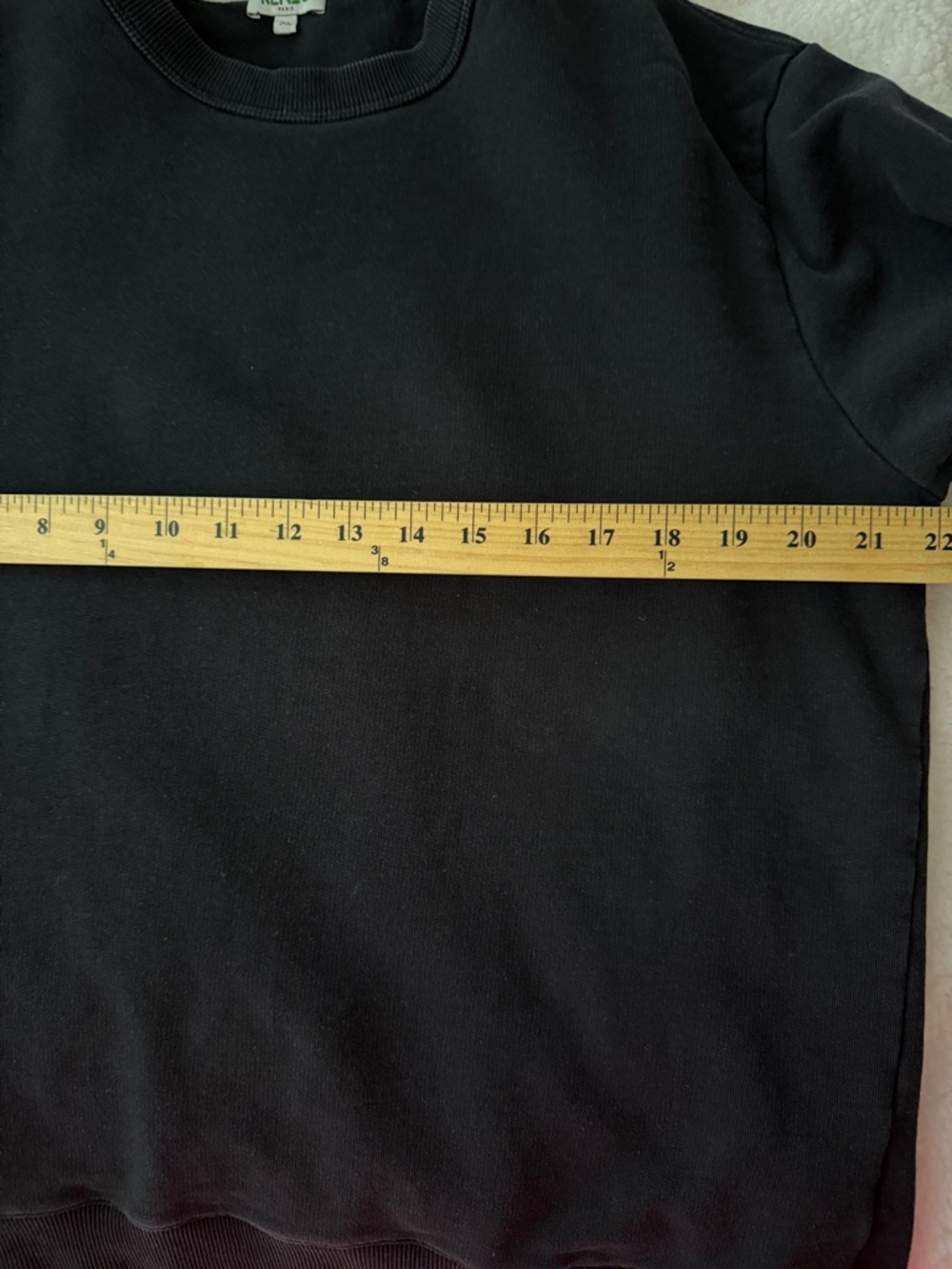 Kenzo Black Crewneck Sweatshirt with White Paris Logo - Picture 5 of 9